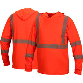 Pyramex® RLPH1 Long Sleeve Pullover Hoodie with UV Protection Class 3 L Hi-Vis Orange