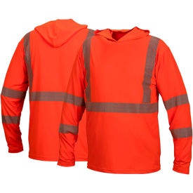 Pyramex® RLPH1 Long Sleeve Pullover Hoodie with UV Protection Class 3 M Hi-Vis Orange