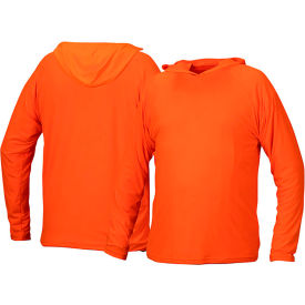 Pyramex® RLPH1NS Long Sleeve Pullover Hoodie with UV Protection 2XL Hi-Vis Orange