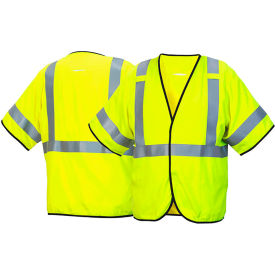 Pyramex® RVHL51FR Type R Class 3 Flame Resistant Vest L Hi-Vis Lime