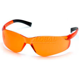 Pyramex Safety Products S2540S Ztek® Safety Glasses Orange Lens , Orange Frame image.