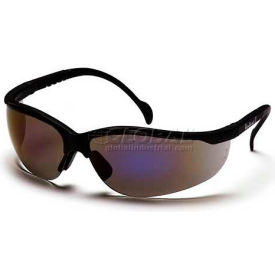 Pyramex Safety Products SB1875S Venture Ii® Safety Glasses Blue Mirror Lens , Black Frame image.
