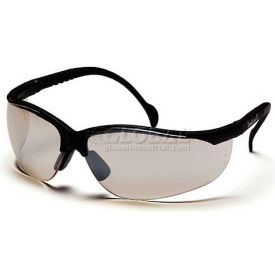 Pyramex Safety Products SB1880ST Venture Ii® Safety Glasses Io Mirror Anti-Fog Lens , Black Frame image.
