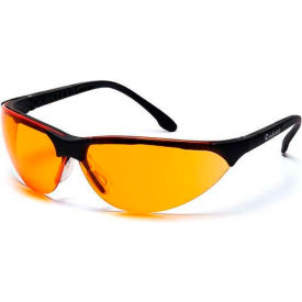 Pyramex Safety Products SB2840S Rendezvous® Safety Glasses Orange Lens , Black Frame image.