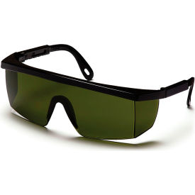 Pyramex® Integra® Safety Glasses Anti-Fog Shade 3.0 IR Green Lens/Black Frame