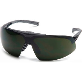 Pyramex® Onix® Plus Safety Glasses Anti-Fog Shade 5.0 IR Green Lens/Black Frame