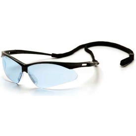 Pyramex Safety Products SB6360SP Pmxtreme™ Safety Glasses Infinity Blue Lens , Black Frame & Cord image.
