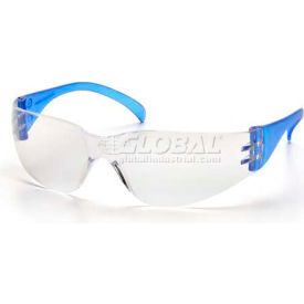 Pyramex Safety Products SN4110S Intruder™ Safety Glasses Clear Lens , Blue Temples image.