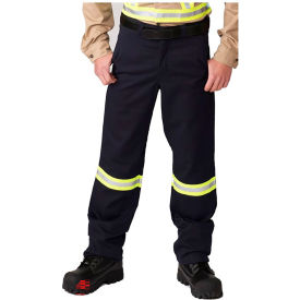 Big Bill Heavy Work Pants Reflective Material Flame Resistant 40W x 32L Navy