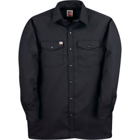 CODET NEWPORT CORP 147/OS-R-BLK-2X Big Bill Premium Long-Sleeve Button Down Work Shirt, 2XL, Black image.