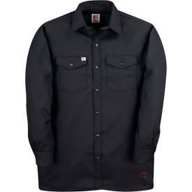 CODET NEWPORT CORP 147/OS-R-BLK-3X Big Bill Premium Long-Sleeve Button Down Work Shirt, 3XL, Black image.