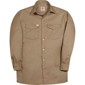 Big Bill Premium Long-Sleeve Button Down Work Shirt, 3XL, Tan