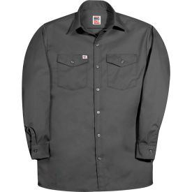 CODET NEWPORT CORP 147/OS-T-CHA-2X Big Bill Premium Long-Sleeve Button Down Work Shirt, 2XL Tall, Gray image.