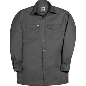 CODET NEWPORT CORP 147/OS-T-CHA-3X Big Bill Premium Long-Sleeve Button Down Work Shirt, 3XL Tall, Gray image.