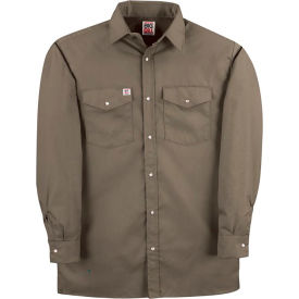 CODET NEWPORT CORP 247-R-CHA-XL Big Bill Snap Button Down Long Sleeve Work Shirt, XL, Gray image.