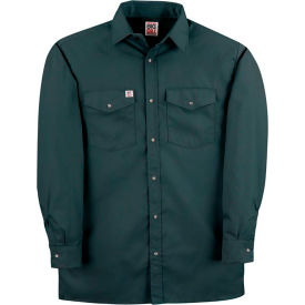 CODET NEWPORT CORP 247-R-GRN-XL Big Bill Snap Button Down Long Sleeve Work Shirt, XL, Green image.