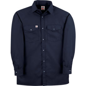 CODET NEWPORT CORP 247-T-NAY-L Big Bill Snap Button Down Long Sleve Work Shirt, L Tall, Navy image.