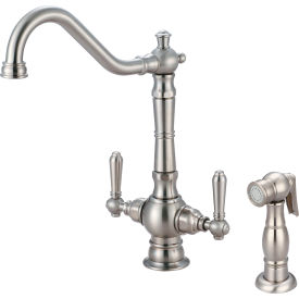 PIONEER INDUSTRIES INC 2AM401-BN Pioneer Americana 2AM401-BN Two Handle Kitchen Faucet with Spray PVD Brushed Nickel image.