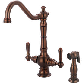 PIONEER INDUSTRIES INC 2AM401-ORB Pioneer Americana 2AM401-ORB Two Handle Kitchen Faucet with Spray Oil Rubbed Bronze image.