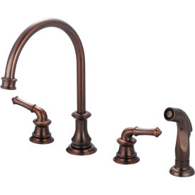 PIONEER INDUSTRIES INC 2DM201-ORB Pioneer Del Mar 2DM201-ORB Two Handle Kitchen Faucet with Spray Oil Rubbed Bronze image.