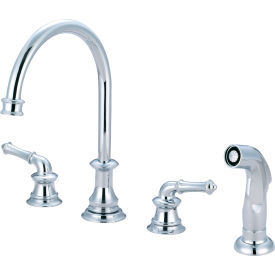 PIONEER INDUSTRIES INC 2DM201 Pioneer Del Mar 2DM201 Two Handle Kitchen Faucet with Spray Polished Chrome image.
