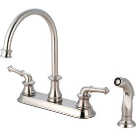 PIONEER INDUSTRIES INC 2DM301-BN Pioneer Del Mar 2DM301-BN Two Handle Kitchen Faucet with Spray PVD Brushed Nickel image.