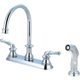 PIONEER INDUSTRIES INC 2DM301 Pioneer Del Mar 2DM301 Two Handle Kitchen Faucet with Spray Polished Chrome image.