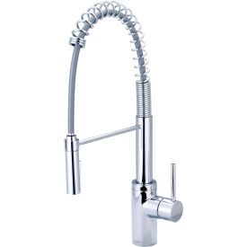 PIONEER INDUSTRIES INC 2MT270 Pioneer Motegi 2MT270 Single Lever Pre-Rinse Spring Pull-Down Kitchen Faucet Polished Chrome image.