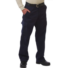Big Bill Cargo Pants with Double Reinforced Knees, Flame Resistant, 38W x 28L, Navy