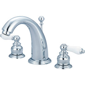 PIONEER INDUSTRIES INC 3BR410 Pioneer Brentwood 3BR410 Two Handle Bathroom Widespread Faucet with Pop-Up Polished Chrome image.