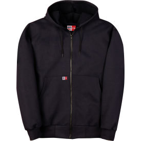 CODET NEWPORT CORP DW17S11-R-NAY-S Big Bill Full Zip Hooded Sweater Indura, Flame Resistant, 11 Oz., S, Navy image.