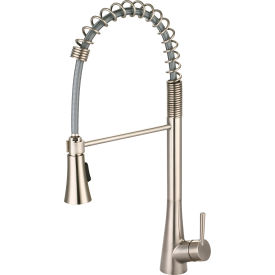PIONEER INDUSTRIES INC K-5010-BN Olympia i2 K-5010-BN Single Lever Pre-Rinse Spring Pull-Down Kitchen Faucet PVD Brushed Nickel image.