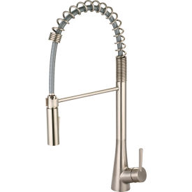 PIONEER INDUSTRIES INC K-5015-BN Olympia i2 K-5015-BN Single Lever Pre-Rinse Spring Pull-Down Kitchen Faucet PVD Brushed Nickel image.