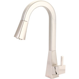 PIONEER INDUSTRIES INC K-5060-BN Olympia i3 K-5060-BN Single Lever Pull-Down Kitchen Faucet PVD Brushed Nickel image.