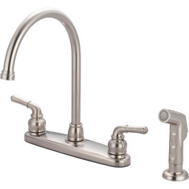 PIONEER INDUSTRIES INC K-5342-BN Olympia Accent K-5342-BN Two Handle Kitchen Faucet with Spray PVD Brushed Nickel image.