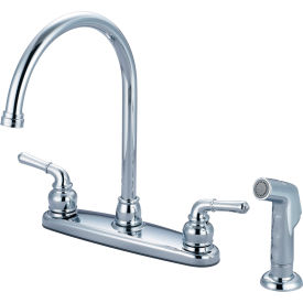 PIONEER INDUSTRIES INC K-5342 Olympia Accent K-5342 Two Handle Kitchen Faucet with Spray Polished Chrome image.