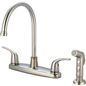 PIONEER INDUSTRIES INC K-5372-BN Olympia Accent K-5372-BN Two Handle Kitchen Faucet with Spray PVD Brushed Nickel image.