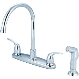 PIONEER INDUSTRIES INC K-5372 Olympia Accent K-5372 Two Handle Kitchen Faucet with Spray Polished Chrome image.