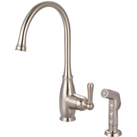 PIONEER INDUSTRIES INC K-5441-BN Olympia Accent K-5441-BN Single Lever Kitchen Faucet with Spray PVD Brushed Nickel image.