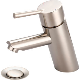 PIONEER INDUSTRIES INC L-6055-BN Olympia i2 L-6055-BN Single Lever Bathroom Faucet with Push Drown Drain PVD Brushed Nickel image.