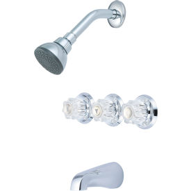 PIONEER INDUSTRIES INC P-3240 Olympia ELITE P-3240 Three Handle Tub/Shower Set Polished Chrome image.