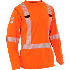 CODET NEWPORT CORP RT55HVK5/O-R-ORA-2X Big Bill High-Vis Long Sleeve Athletic Performance T-Shirt, 2XL, Orange image.