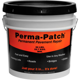Perma-Patch All Season Asphalt Repair Material, 50 lb Pail - Pkg Qty 36
