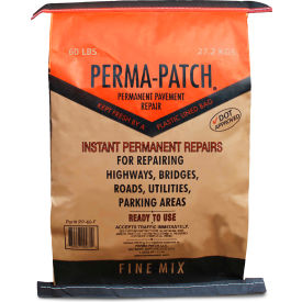 PERMA-PATCH LLC PP-60-F Perma-Patch® Asphalt Repair Material Fine Mix, 60 lb Bag image.