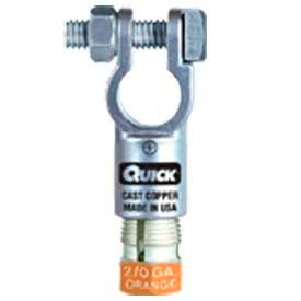 Quick Cable 5002-005N Quick Cable 5002-005N Straight Clamp Negative, 2 & 1 Gauge, 5 Pcs image.
