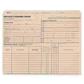 Quality Park Employee's Personnel Record Jacket, 9-1/2