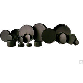 QORPAK DIV OF BERLIN PACKAGING CAP-00360 Qorpak® 33-400 Black Ribbed Polypropylene Unlined Cap, Packed in Bags of 100, 500PK image.