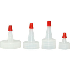 QORPAK DIV OF BERLIN PACKAGING CAP-06049 Qorpak CAP-06049 Natural Unlined LDPE Yorker Cap with Red Tip, 28-400 Neck Finish, Case of 144 image.