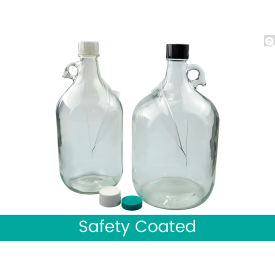 QORPAK DIV OF BERLIN PACKAGING GLA-00943 Qorpak® 84oz Safety Coated Clear Jug w/38-439 Neck Finish jug only, 6PK image.