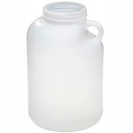 QORPAK DIV OF BERLIN PACKAGING PLA-03274 Qorpak Wide Mouth Handled Round Jug, 89-400 Neck Finish, 128oz (3,840ml) HDPE, Case Of 60 image.